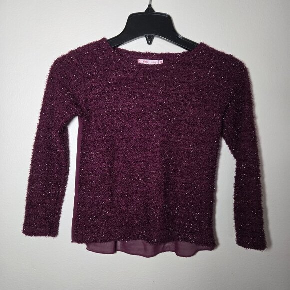Gemo Kids Sweater 8a Burgundy Textured Shear Back With Under Layer - Picture 1 of 8